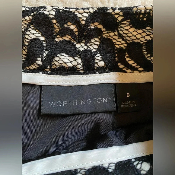 Worthington black and tan lace skirt size 8 - Picture 5 of 7